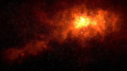 Universe filled with stars, deep space nebula and galaxy