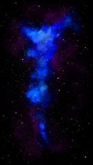 Universe filled with stars, deep space nebula and galaxy