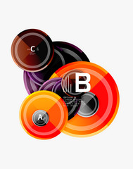 Colorful glossy circles background