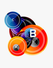 Colorful glossy circles background