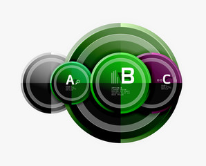 Circle geometric abstract background template for web banner, business presentation, branding, wallpaper