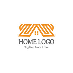 Home logo design template. Vector illustration