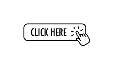 Click here button with hand pointer clicking
