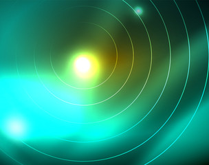 Shiny circles glowing abstract background