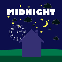 midnight time concept