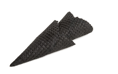 black waffle cup isolated