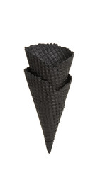 black waffle cup isolated