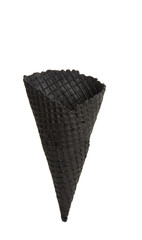 black waffle cup isolated