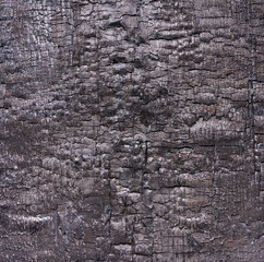 Black burnt wooden board