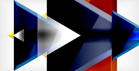 Dynamic triangle composition abstract background