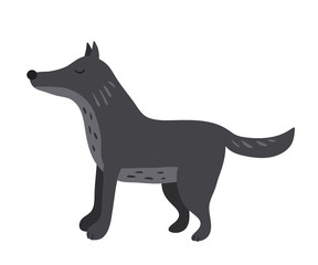 Wolf. cartoon character