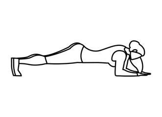 athletic woman doing push-ups