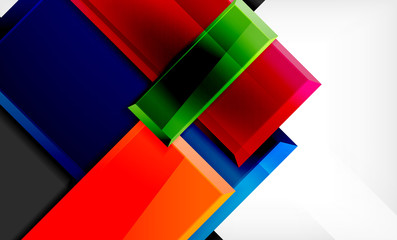 Colorful square and rectangle blocks background