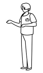 male medicine worker with uniform