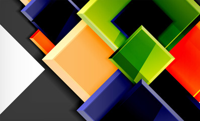 Color squares futuristic abstract background