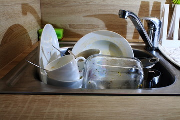 dirty dishes in the sink 2