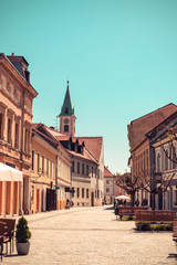Fototapeta na wymiar Street of old town of Varazdin, Croatia