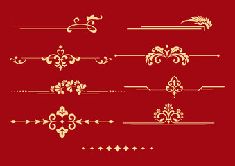Vintage set. Floral elements for design monograms, invitations, frames, menus and labels. Graphic design of the website, cafes, boutiques, hotels, wedding invitations.