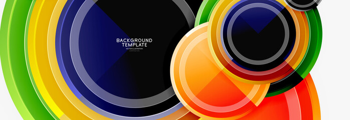 Fototapeta premium Colorful glossy circles background