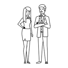 business couple avatars characters