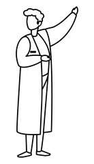 male medicine worker with uniform