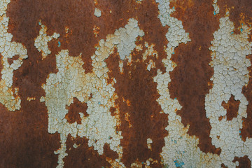 texture rust and old paint on metal surface