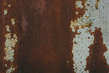 texture rust and old paint on metal surface
