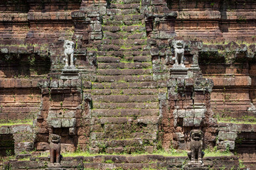 Phimeanakas temple at Angkor in Cambodia is a Hindu temple built in the Khleang style, siem Reap,...
