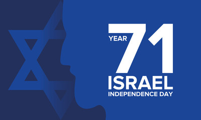 Israel Independence Day. National day of Israel. Annual holiday, national celebrations. Poster, card, banner and background. Vector illustration