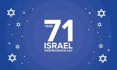 Israel Independence Day. National day of Israel. Annual holiday, national celebrations. Poster, card, banner and background. Vector illustration