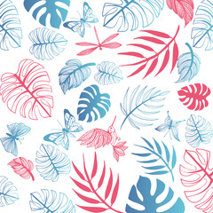 Summer illustrations background