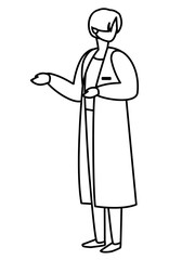 male medicine worker with uniform