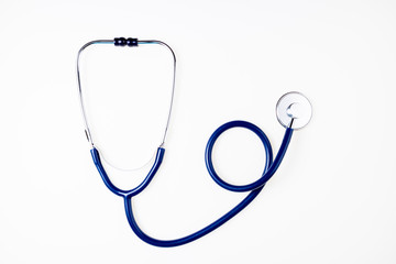 Stethoscope on white background. Doctor equipment. Medical background. Medicine, medical...