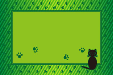 92 Cat Kitten Green Irish Wall Murals - Canvas Prints - Stickers