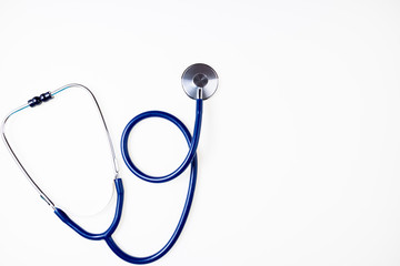 Stethoscope on white background. Doctor equipment. Medical background. Medicine, medical...