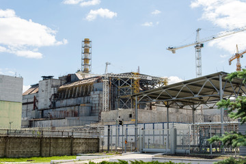 The fourth emergency power unit of the Chernobyl nuclear power plant. Object "sarcophagus"