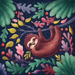 Cute sloth © Elena Schweitzer