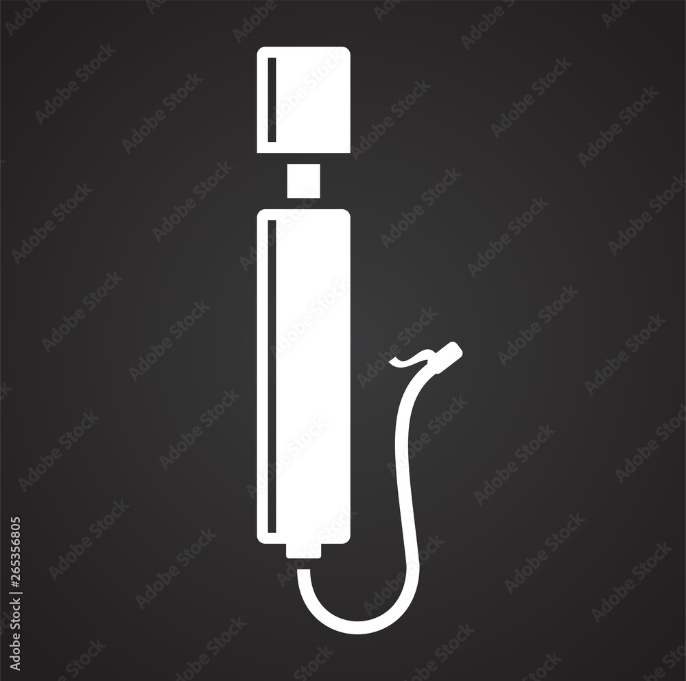 Poster bicycle pump icon on background for graphic and web design. simple vector sign. internet concept sym