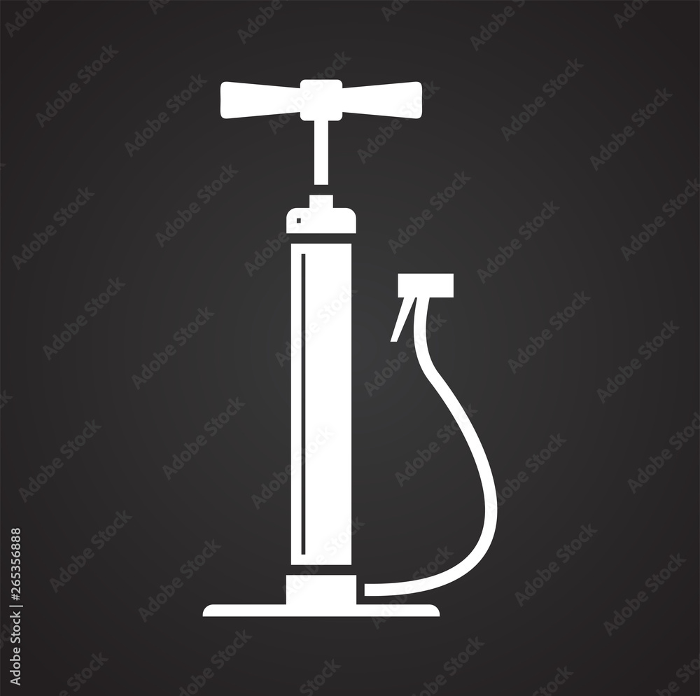 Poster bicycle pump icon on background for graphic and web design. simple vector sign. internet concept sym
