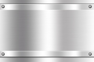 Metal plate background,  nameplate with screws