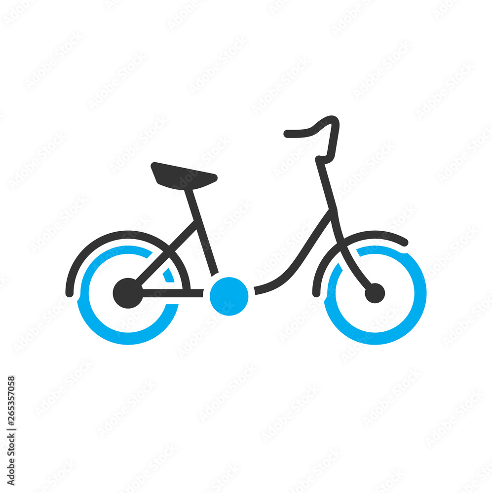 Poster bicycle icon on background for graphic and web design. simple vector sign. internet concept symbol f