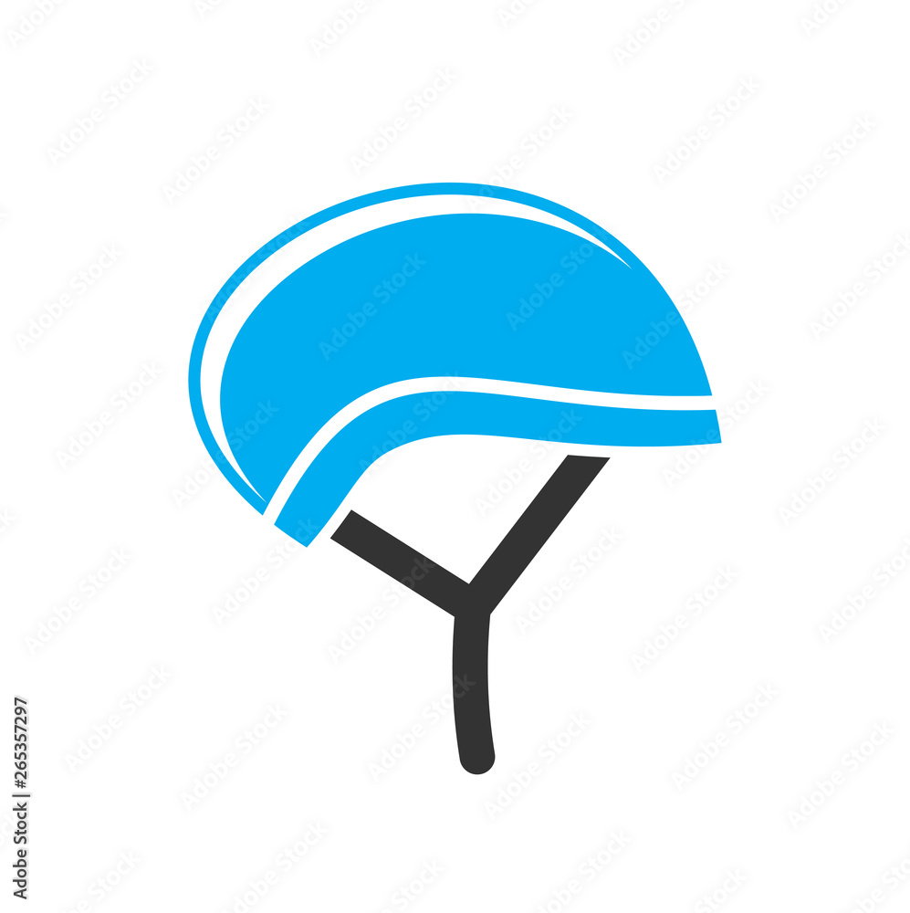 Poster bicycle helmet icon on background for graphic and web design. simple vector sign. internet concept s