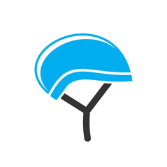 Bicycle helmet icon on background for graphic and web design. Simple vector sign. Internet concept symbol for website button or mobile app.