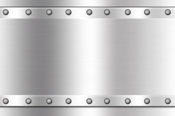 Metal plate background,  nameplate with screws
