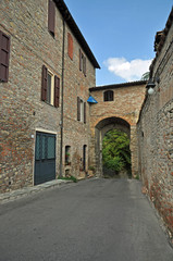 Forli, Castrocaro, medieval village door.