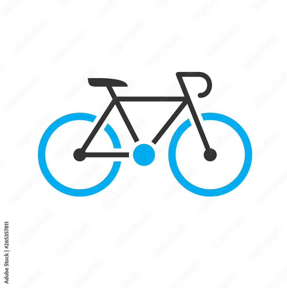 Poster bicycle icon on background for graphic and web design. simple vector sign. internet concept symbol f