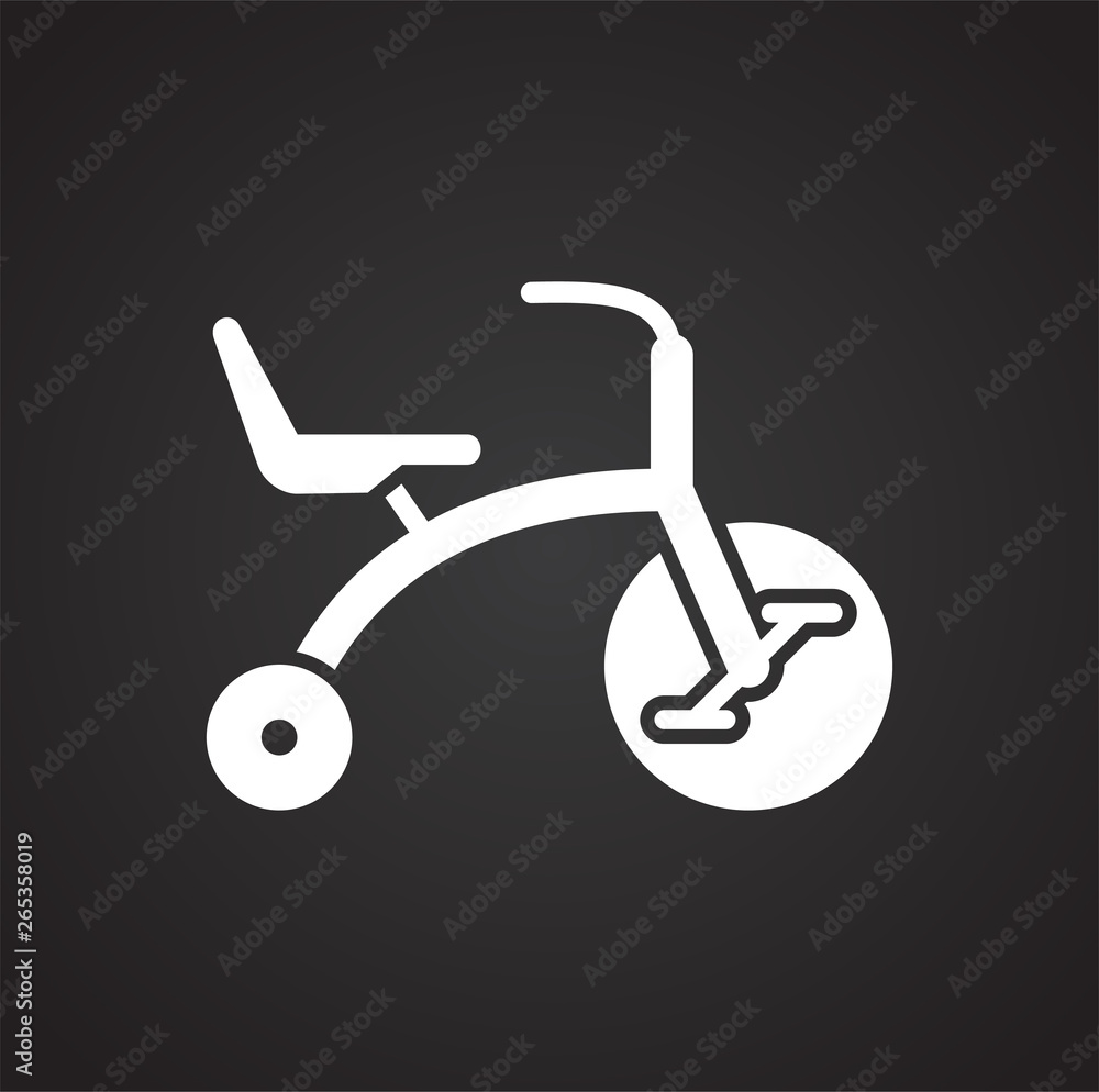 Poster bicycle icon on background for graphic and web design. simple vector sign. internet concept symbol f