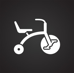 Bicycle icon on background for graphic and web design. Simple vector sign. Internet concept symbol for website button or mobile app.