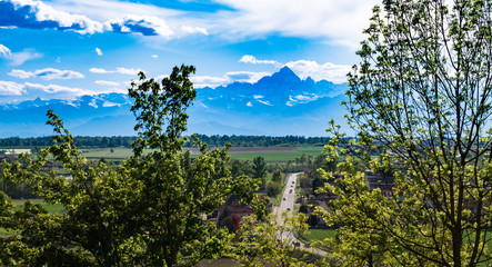 view of monviso mountain