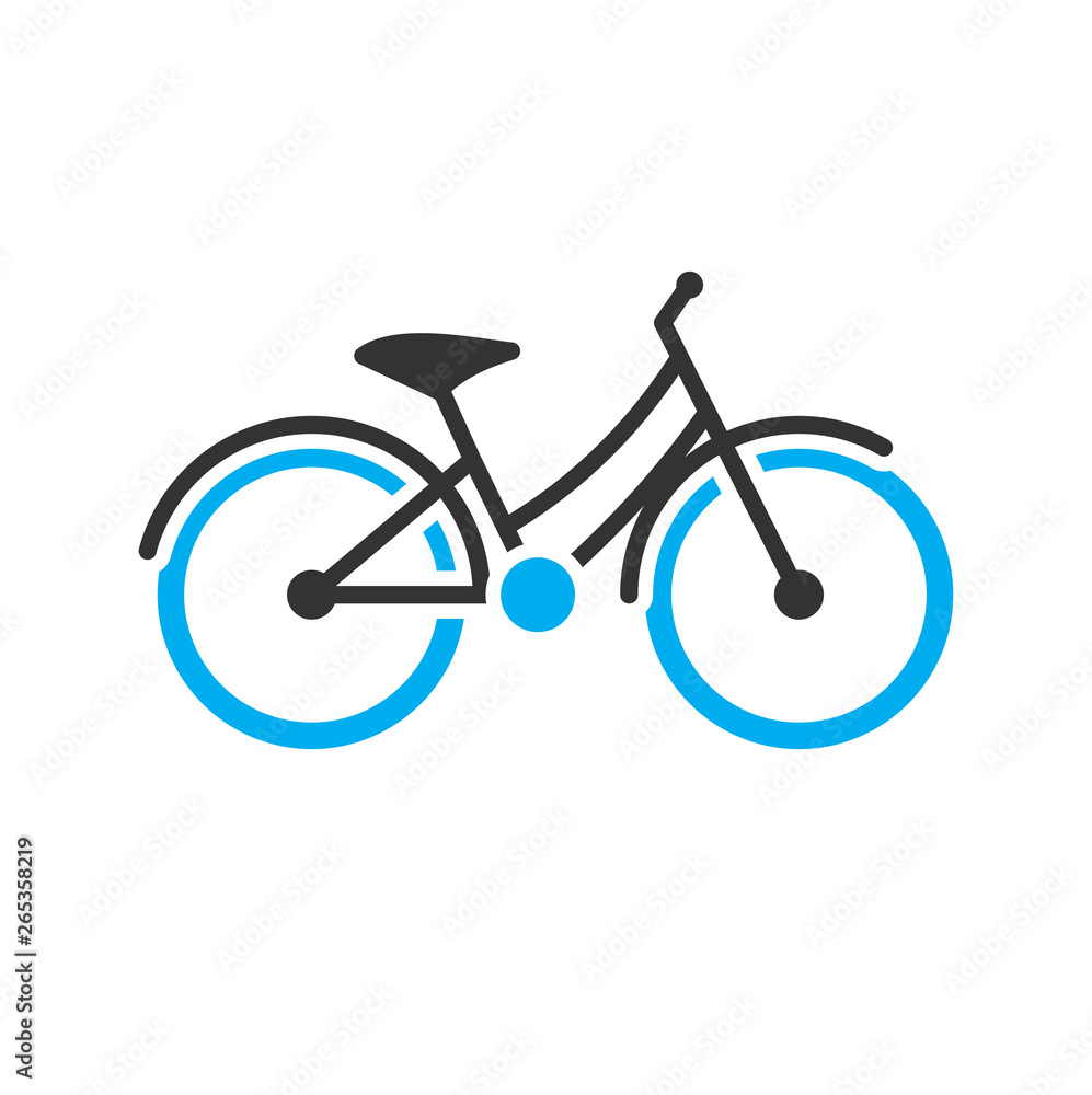 Poster bicycle icon on background for graphic and web design. simple vector sign. internet concept symbol f